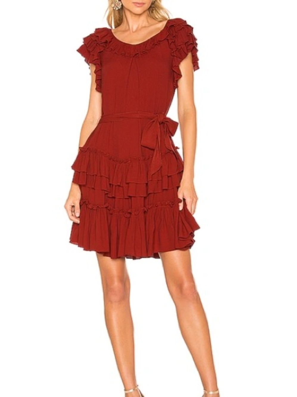 Marissa Webb Red Elio Crepe  Dress NWT (small)